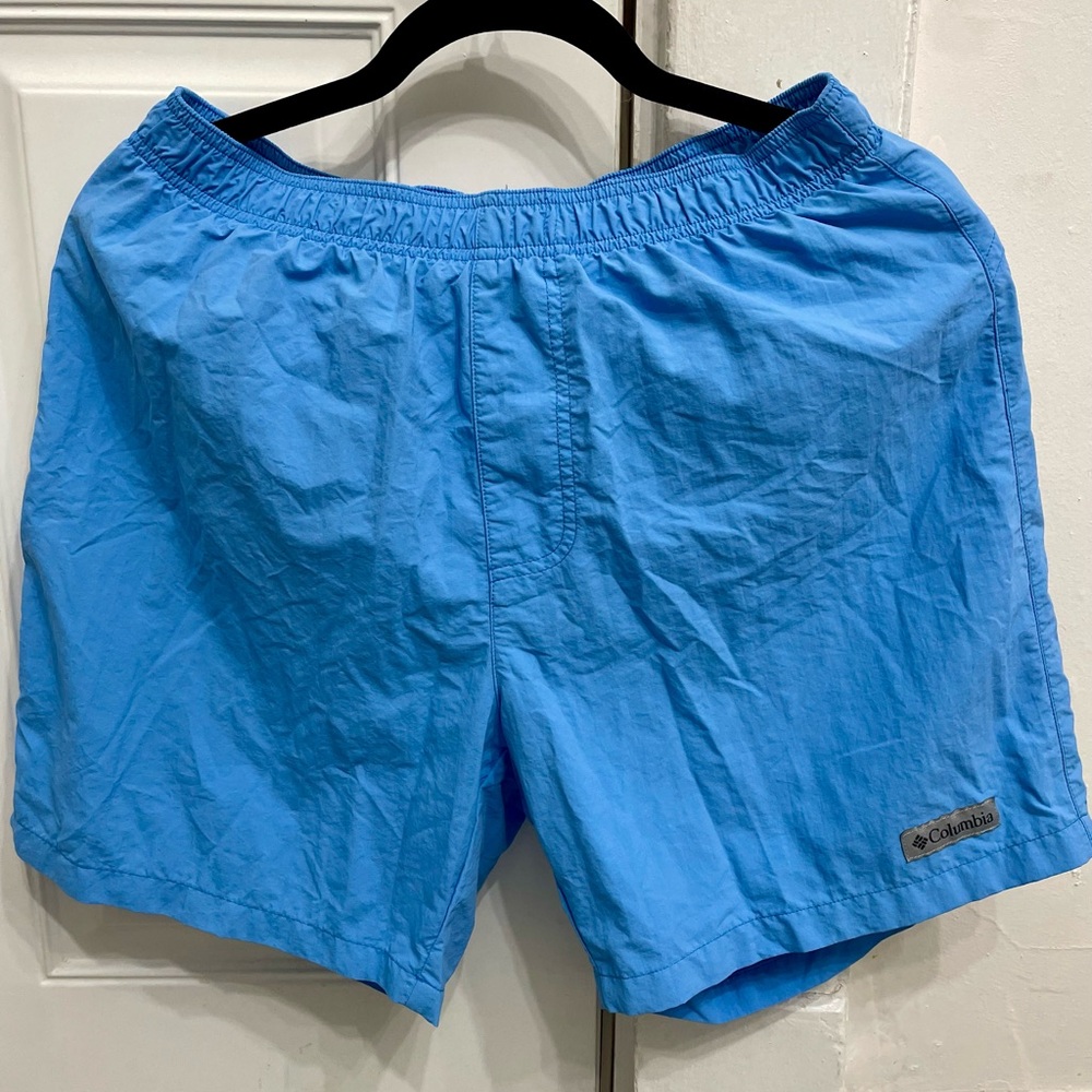 Columbia Men's Light Blue Swim Trunks/Shorts (Size Medium)